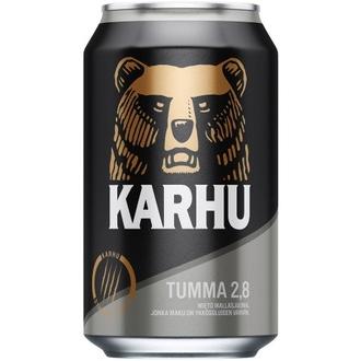 Karhu Tumma Lager olut 2,8% tölkki 0,33 L