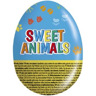 Sweet animals suklaayllätysmuna maito- ja valkosuklaa 20g
