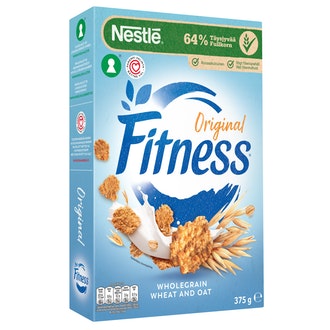 Nestlé Fitness Original 375g rapeita hiutaleita täysjyvävehnästä, riisistä ja kaurasta