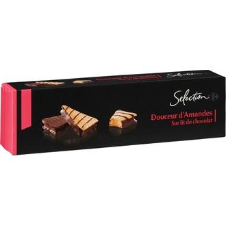 Carrefour Selection Douceur d\'Amandes Sur lit de chocolat suklaa-mantelikeksi 100 g