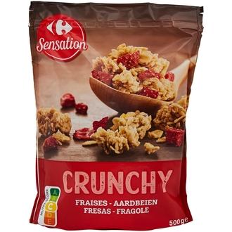 Carrefour Sensation Crunchy Fraises muromysli mansikka 500 g