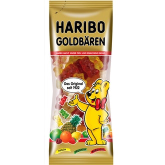 HARIBO Goldbären 75g Hedelmäkarkkipussi