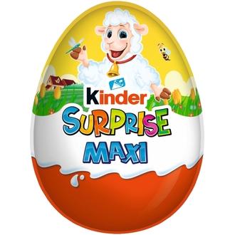 Kinder Maxi Surprise maitosuklaahahmo maitoisalla sisäpinnalla. sisältää lelun 100g pääsiäinen