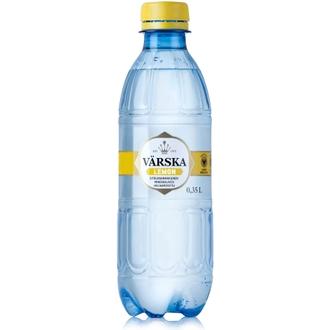 Värska Lemon, Sitruunanmakuinen Mineraalivesi, Hiilihapollinen 0,35L Pet