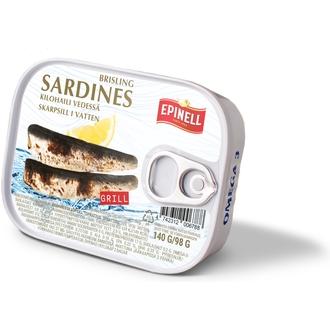 Epinell Grillattuja sardiineja lähdevedessä 140 g