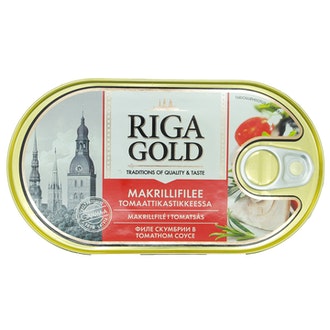Riga Gold Makrillifilee tomaattikastikkeessa 190g/114g