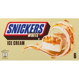 Snickers White 6-pack jäätelöpatukat 267,6ml (6 x 40,8 g)