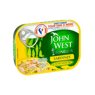 John West ruodottomat sardiinit auringonkukkaöljyssä 95/67g