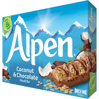 Alpen Coconut & Milk Chocolate myslipatukka 5x29g