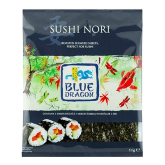 Blue Dragon Sushi Nori paahdettu merilev 5kpl/11g