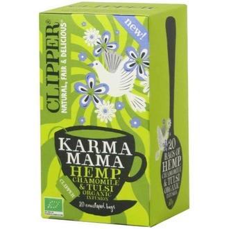 Clipper Karma Mama Luomu Pyhäbasilikan-, Kamomillan- Ja Hampunsiemenenmakuinen Yrttihauduke 30 G / 20 Ps
