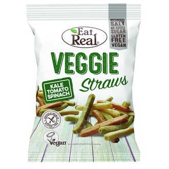 Eat Real Veggie Straws lehtikaali-tomaatti-pinaatti 113g