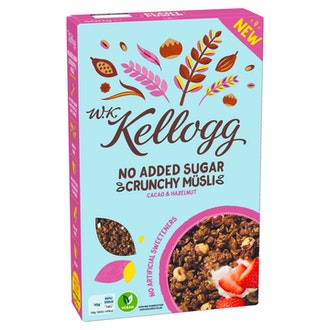 KELLOGG\'S W.K Kellogg Crunchy mysli 400g kaakao hasselpähkinä sokeriton