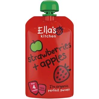 Ellas Kitchen 120g Strawberry+apples, Mansikka omena sose, alkaen 4kk, luomu