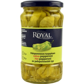 Royal vahva vihreä peloponnesos pepperoni 325/180g