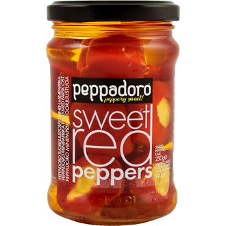 Peppadoro tuorejuustotäytteinen makea punainen paprika auringonkukkaöljyssä 250/140g