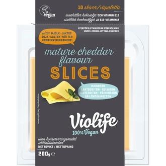 Violife 100% Vegan Mature Cheddar Flavour Slices 200g