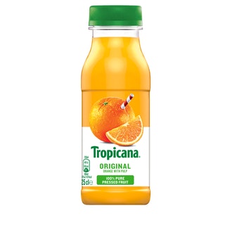 Tropicana orange juice with bits appelsiinitäysmehu hedelmälihalla 0,25l