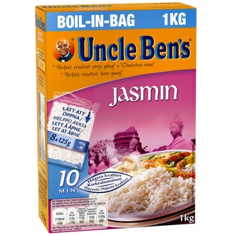 Uncle Ben\'s jasmiiniriisi keitinpusseissa 8x125g