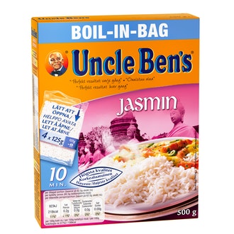 Uncle Ben\'s jasmiiniriisi keitinpussissa 4x125g