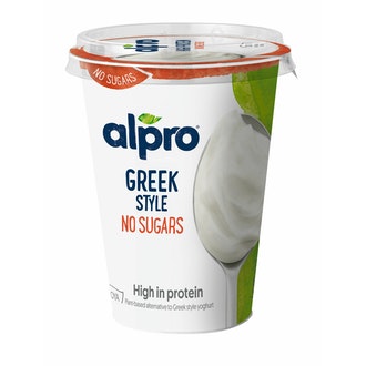 Alpro Greek Style No Sugars Hapatettu soijavalmiste, maustamaton 400g
