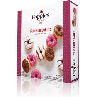 Poppies Trio minidonitsit 9 kpl 250 g
