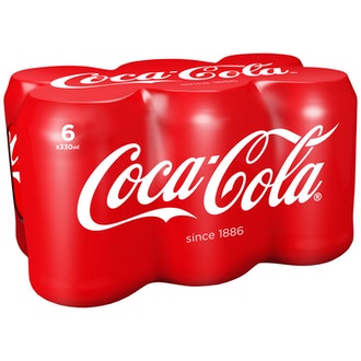 6-pack Coca-Cola virvoitusjuoma tölkki 0,33 L