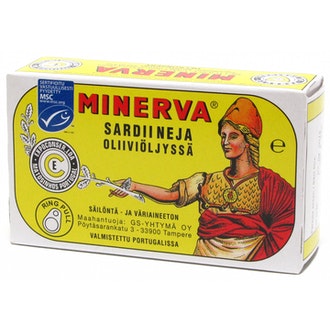 Minerva sardiineja 120/85g oliiviöljyssä
