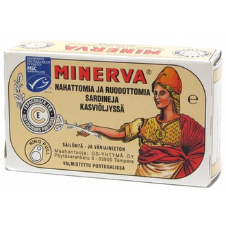 Minerva Nahattomia ja ruodottomia sardiineja kasviöljyssä 120g/85g