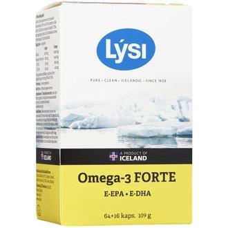 Lysi 64 kaps 90g Omega-3 Forte kalaöljykapseli ravintolisä