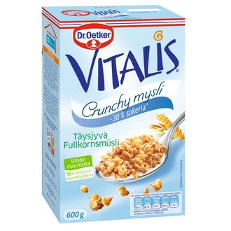 DR.OETKER Vitalis Crunchy 600g -30% sokeria