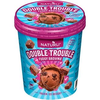 Naturli\' double trouble fudgy brownie vegaaninen jäätelö 450ml/300g