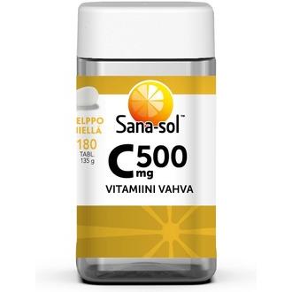Sana-Sol C-Vitamiini 500Mg Tabletti 180Tabl