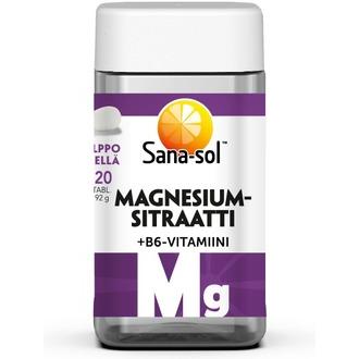 Sana-sol Magnesiumsitraatti + B6 vitamiinitabletti 120tabl
