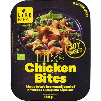 LikeMeat Organic Like Chicken Bites 180g esipaistetut soijaproteiini palat