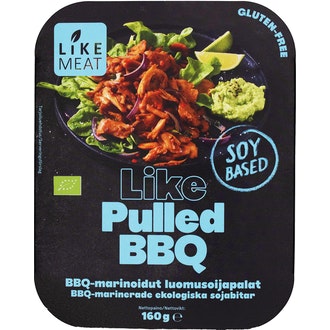 LikeMeat Organic Like Pulled BBQ 160g soijaproteiinipaloja