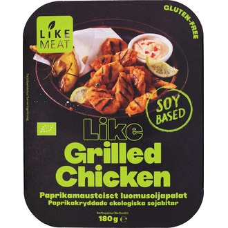 LIKEMEAT Organic Like Grilled Chicken 180g esipaistetut soijaproteiini palat