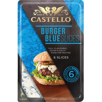 Castello 150 g  Burger Blue sinihomejuusto viipaleet