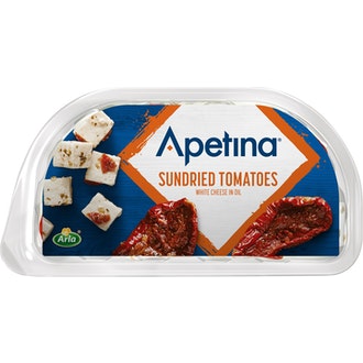 Apetina 100/70g snack aurinkokuivatut tomaatit ja välimerelllisiä juustokuutioita öljyssä