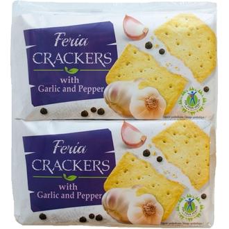 Feria Crackers Suolakeksi Valkosipuli & Pippuri 2X100g