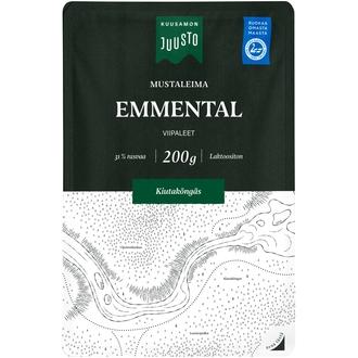 Kuusamon Juusto mustaleima Emmentaljuusto viipale 200 g