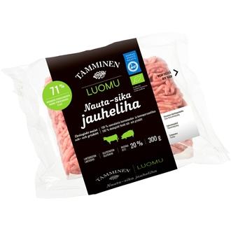 Tamminen luomu nauta-sikajauheliha 20% 300g