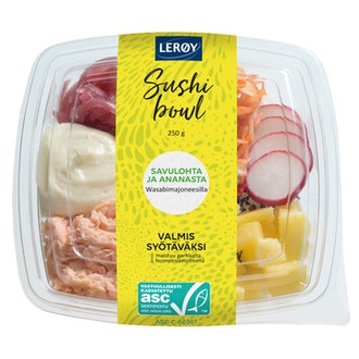 Lerøy sushi bowl savulohi 250g ASC