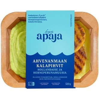 Hyvä Apaja Ahvenanmaan kalapihvit, hollandaise ja herneperunamuusia 320g