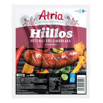 Atria Hiillos 400g Hotchili grillimakkara