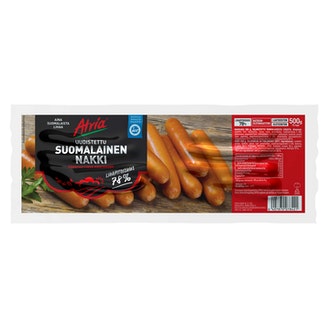 Atria uudistettu suomalainen nakki 500g