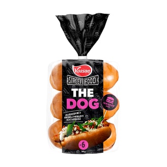 Vaasan Street Food THE DOG Naughty hot dog sämpylä 300g 6x50g