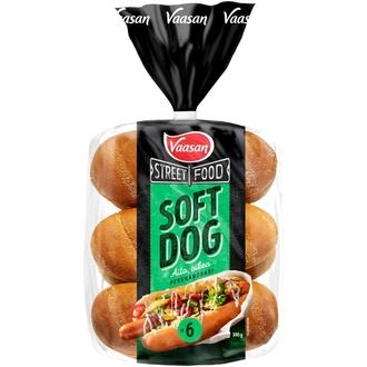 Vaasan Street Food SOFT DOG perunahodari 300g 6 kpl Gourmet hot dog sämpylä