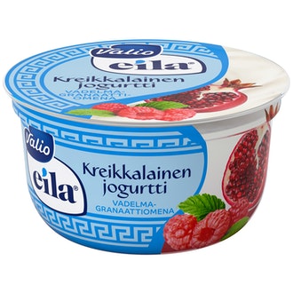 Valio kreikkalainen jogurtti 150 g vadelma-granaattiomena laktoositon