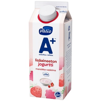 Valio A+™ jogurtti 750g mansikka-vadelma lisäaineeton laktoositon